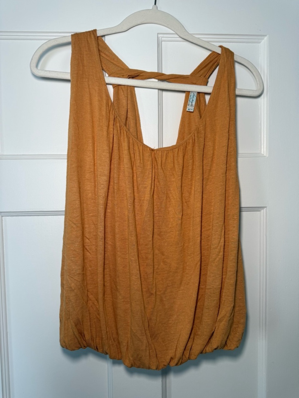 Free People Golden Mustard Bubble Hem Tank
